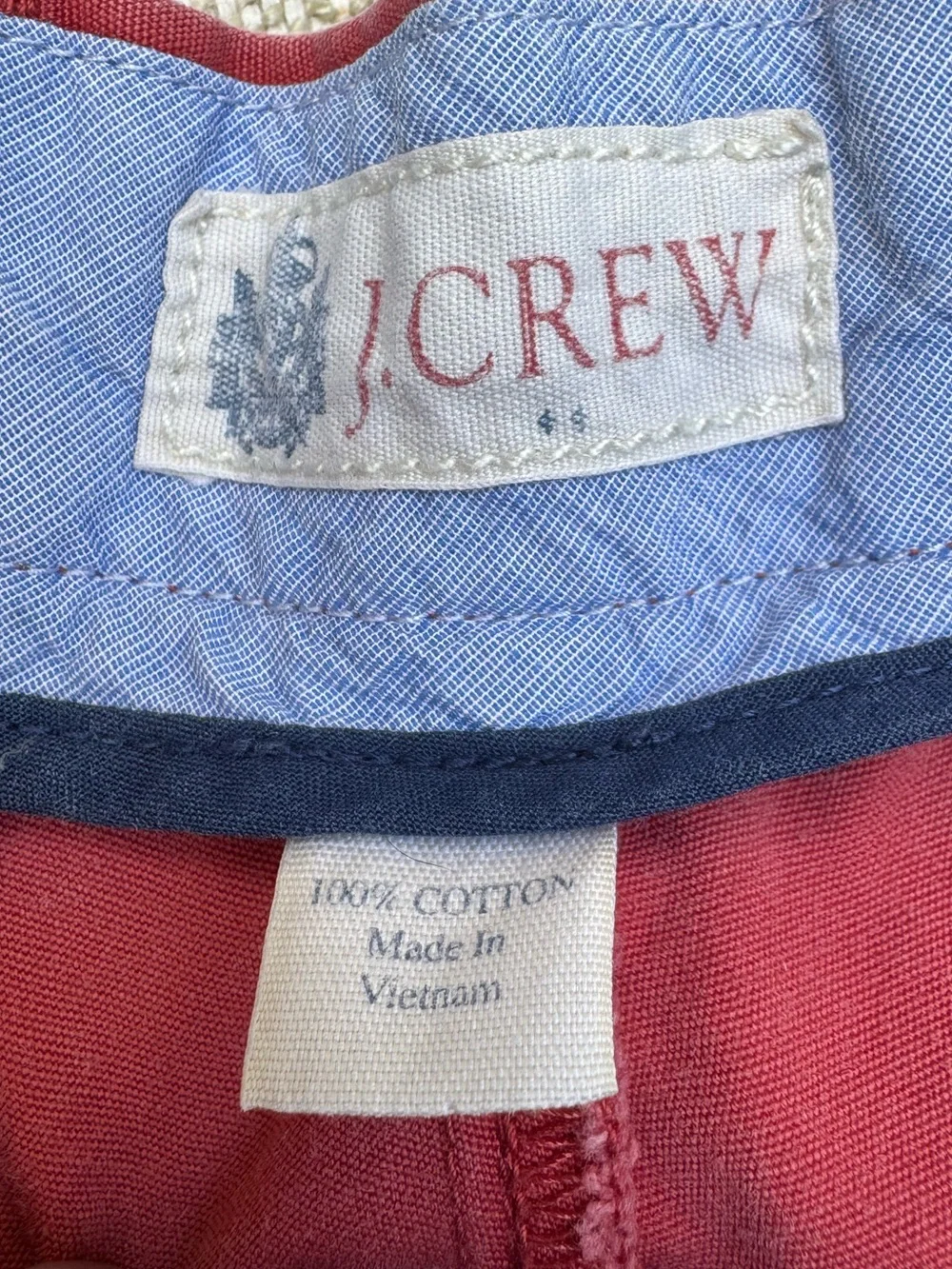 JCREW Rust Red Cotton Shorts 30